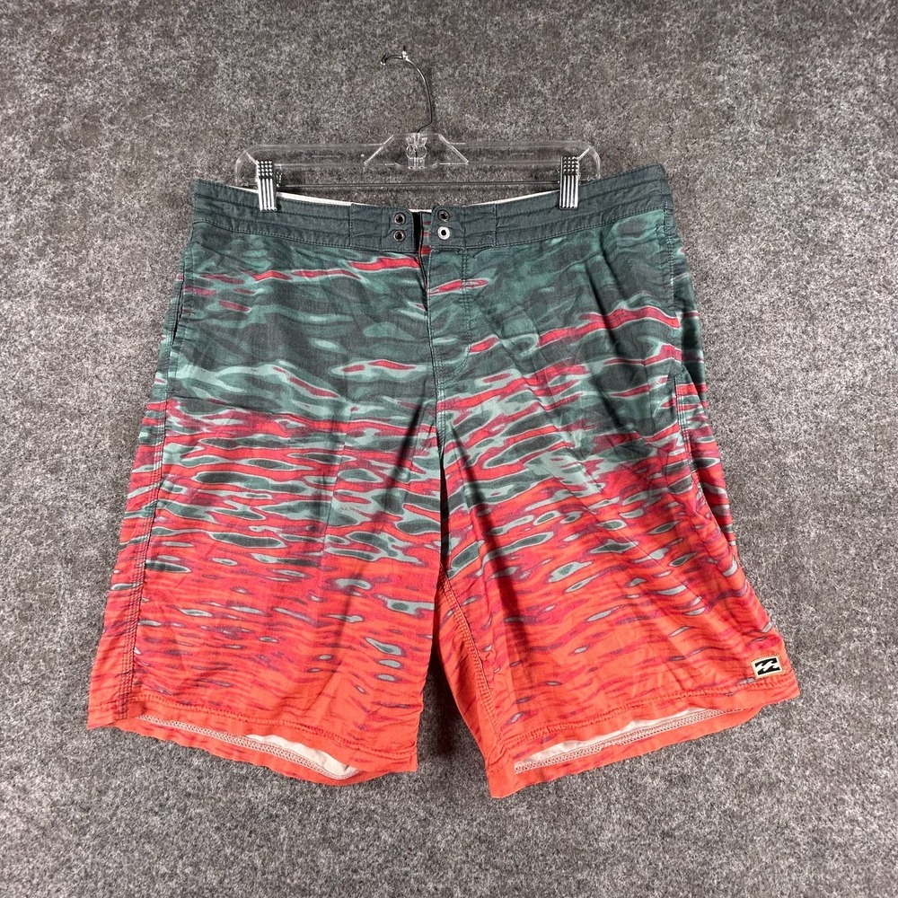 Billabong All Day Sunset‎ Lo Tides Board Shorts Mens Blue Orange Water Shade